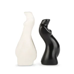 Body Salt & Pepper Shakers Pair (Beige, Black)