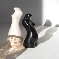 Body Salt & Pepper Shakers Pair (Beige, Black)