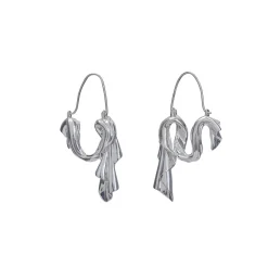 Dangling Drape Earrings (Silver)