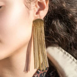 Grand Fil Earrings (Gold)