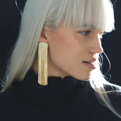 Grand Fil Earrings (Gold)