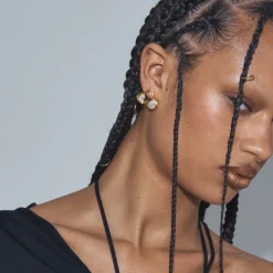 Grande Poire De Feu Earrings (Clear)