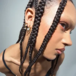 Grande Poire De Feu Earrings (Clear)