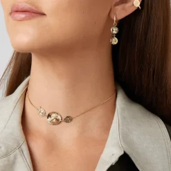 Louise D'Or Double Coin Earring