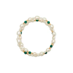 Malachite Pearl Bracelet