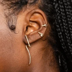 Mini White Topaz Earring