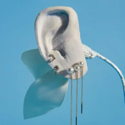 Mini White Topaz Earring