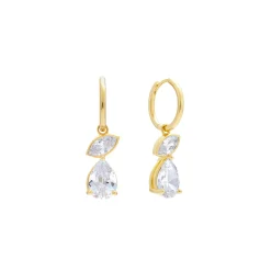 Swinger Hoop Earrings (Gold)