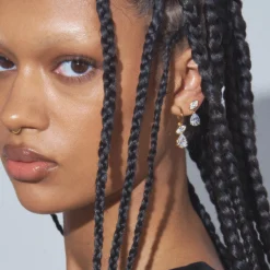 Swinger Hoop Earrings (Gold)