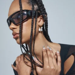 Swinger Hoop Earrings (Gold)