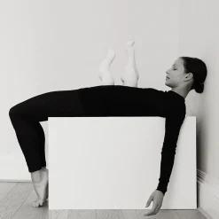 Tit For Tat Candlestick Tall (Matte Marble)