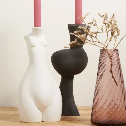 Tit For Tat Candlestick Tall (Matte White)